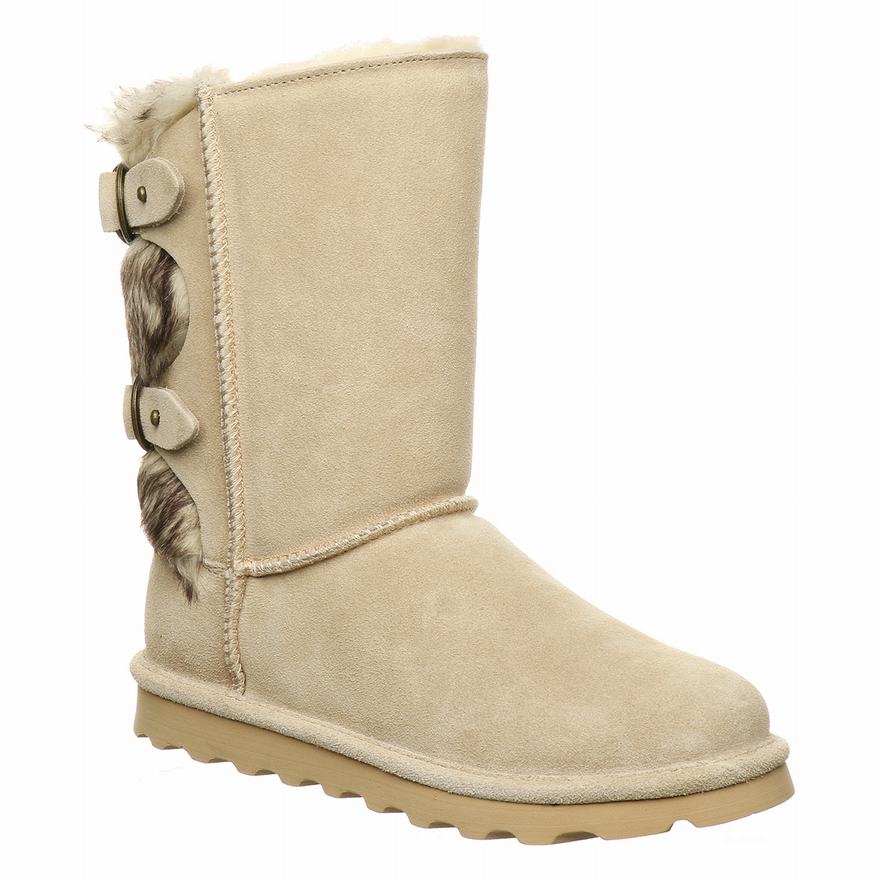 Bearpaw Eloise Short Boots UK - Women's Boots Beige ||JXPGDU-256||